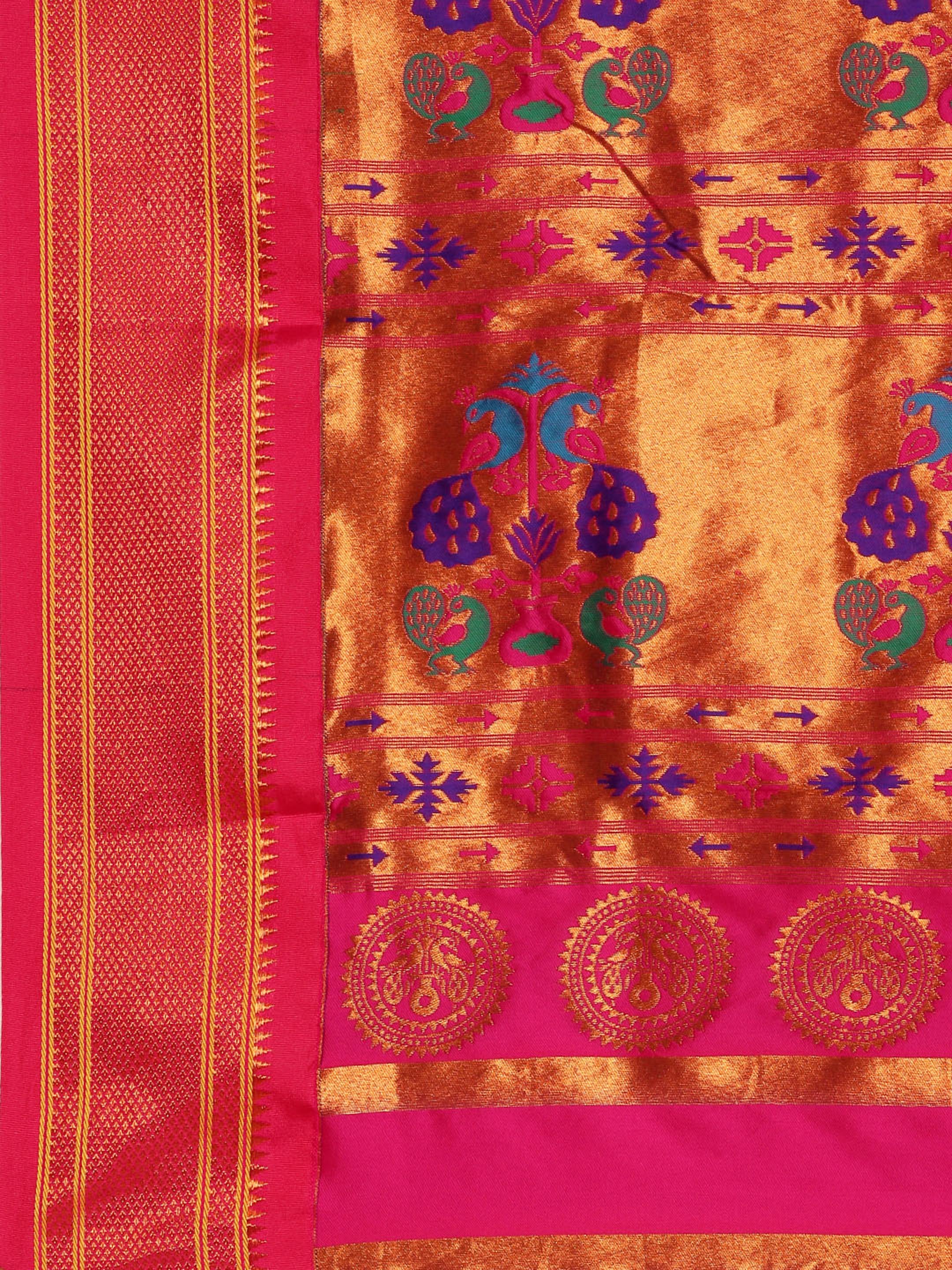 Maharani Paithani Saree Silk Blend | Polka Butta Design | Wedding Wear