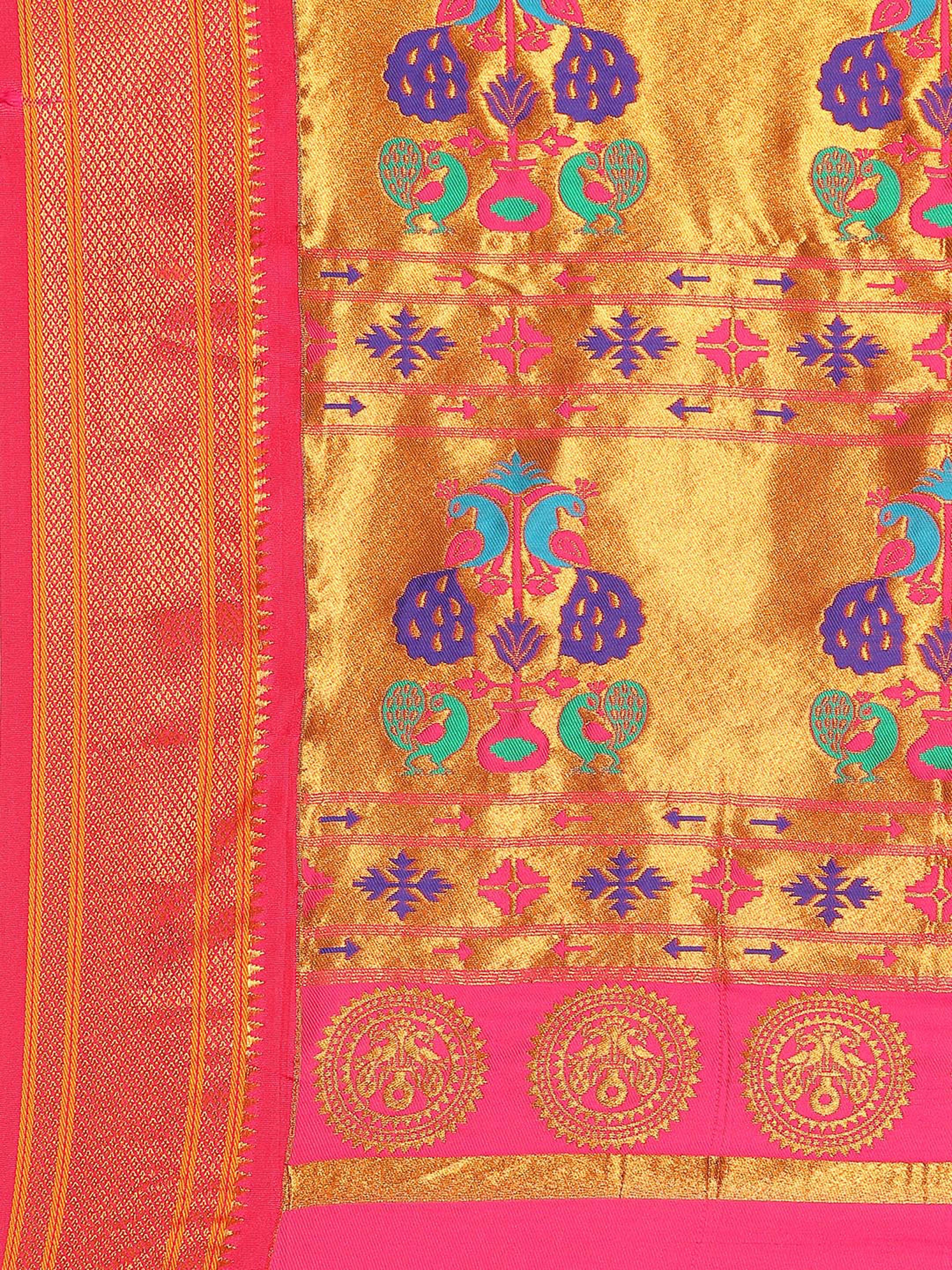 Maharani Paithani Saree Silk Blend | Polka Butta Design | Wedding Wear