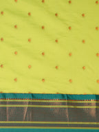 Maharani paithani saree silk blend in popati & rama with polka butta design saree for wedding and festive wear