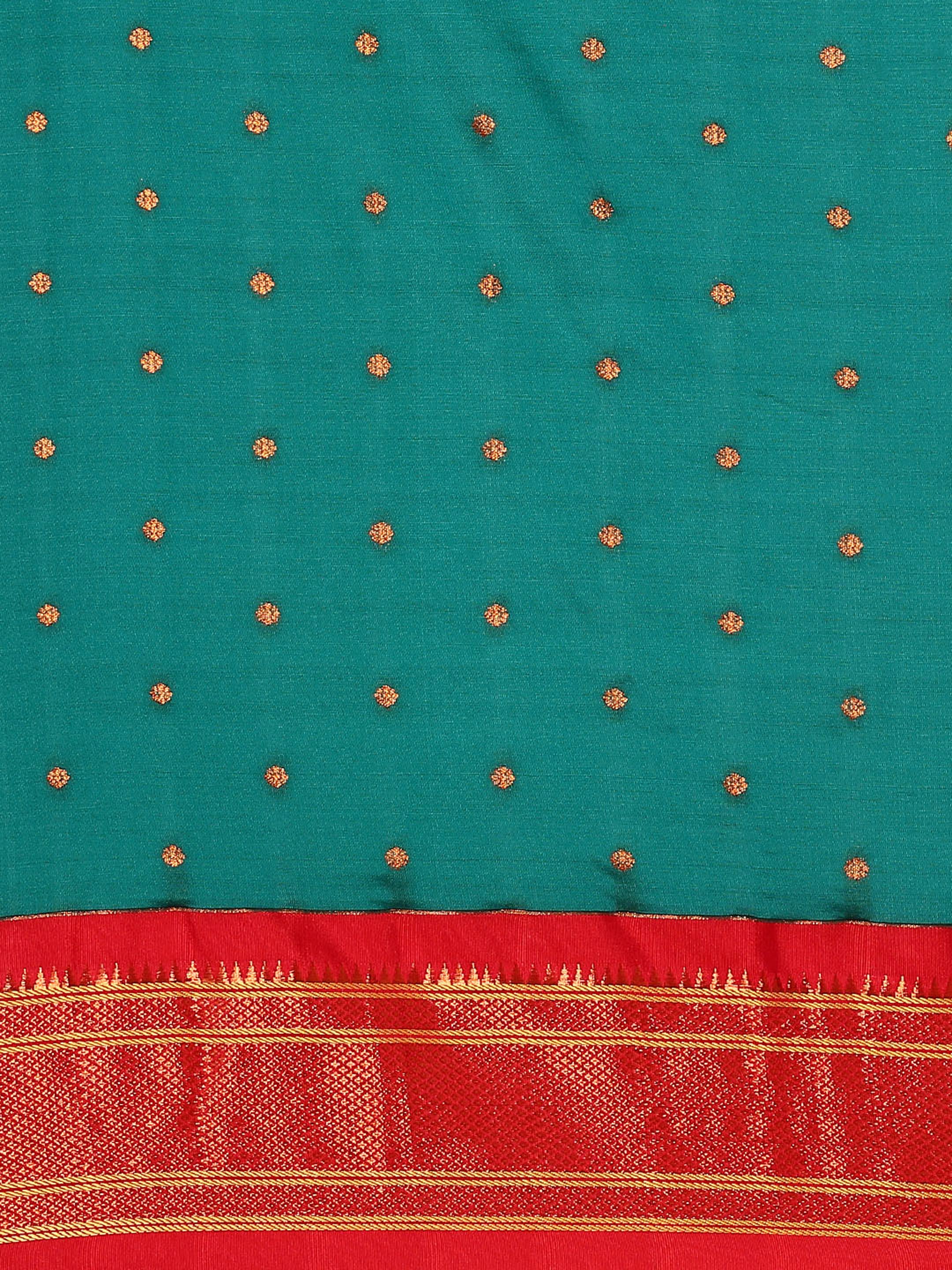Maharani Paithani Saree Silk Blend | Polka Butta Design | Wedding Wear
