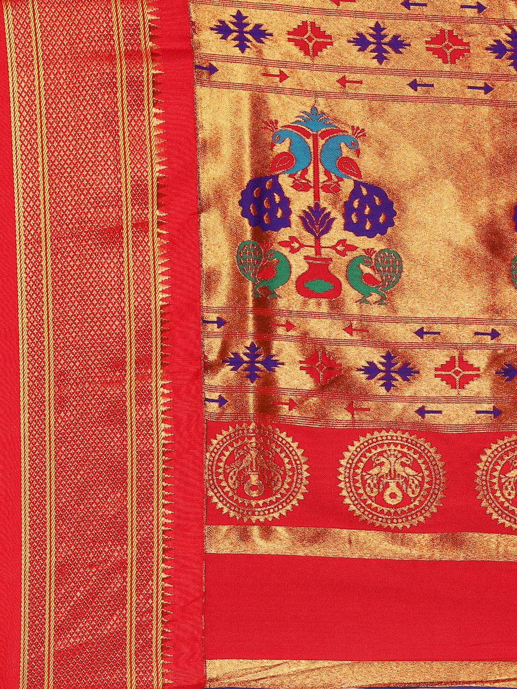 Maharani Paithani Saree Silk Blend | Polka Butta Design | Wedding Wear