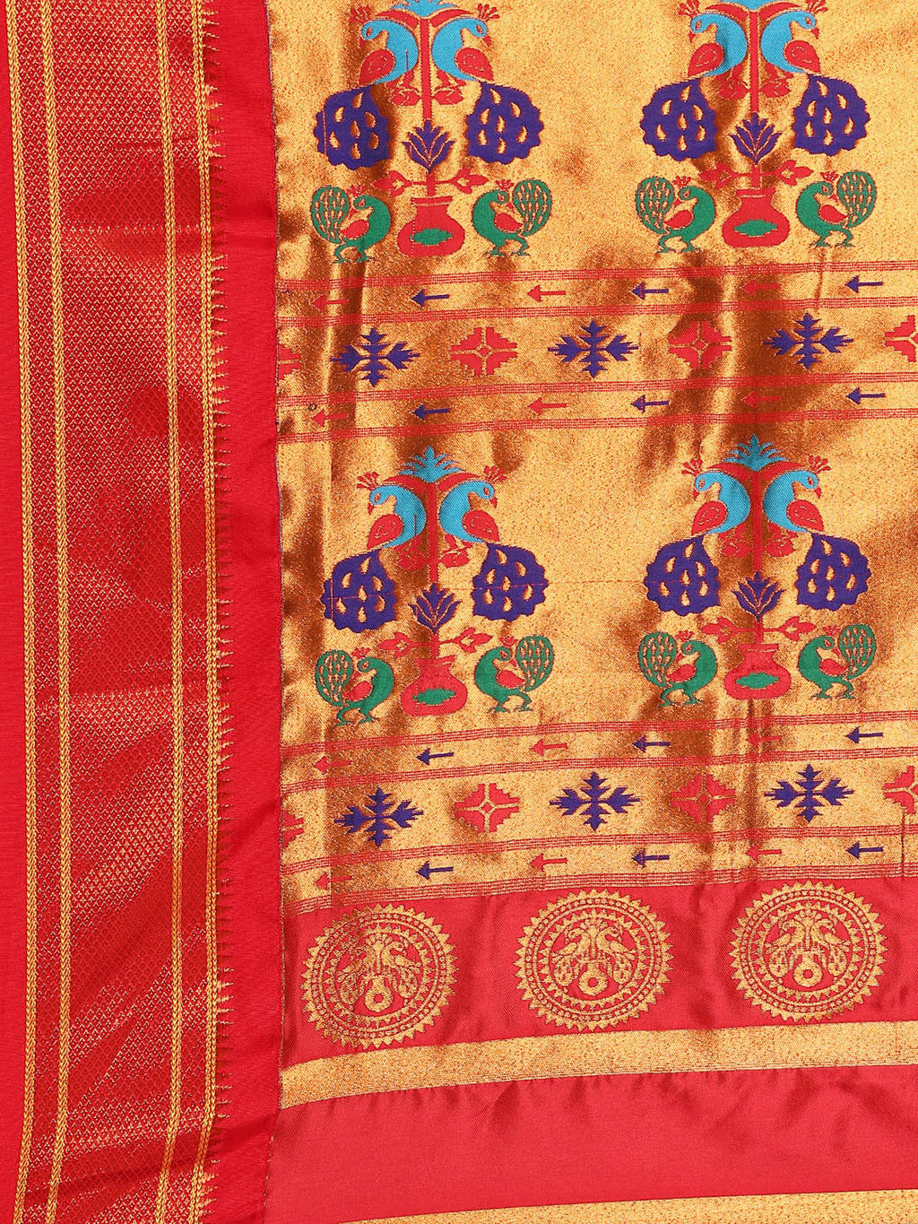 Maharani Paithani Saree Silk Blend | Polka Butta Design | Wedding Wear