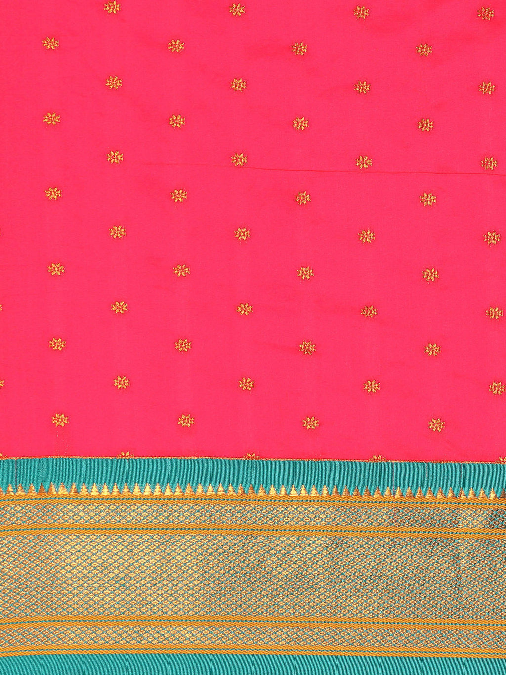 Double Pallu Paithani Saree Silk Blend | Zari Star Butti | Wedding Wear