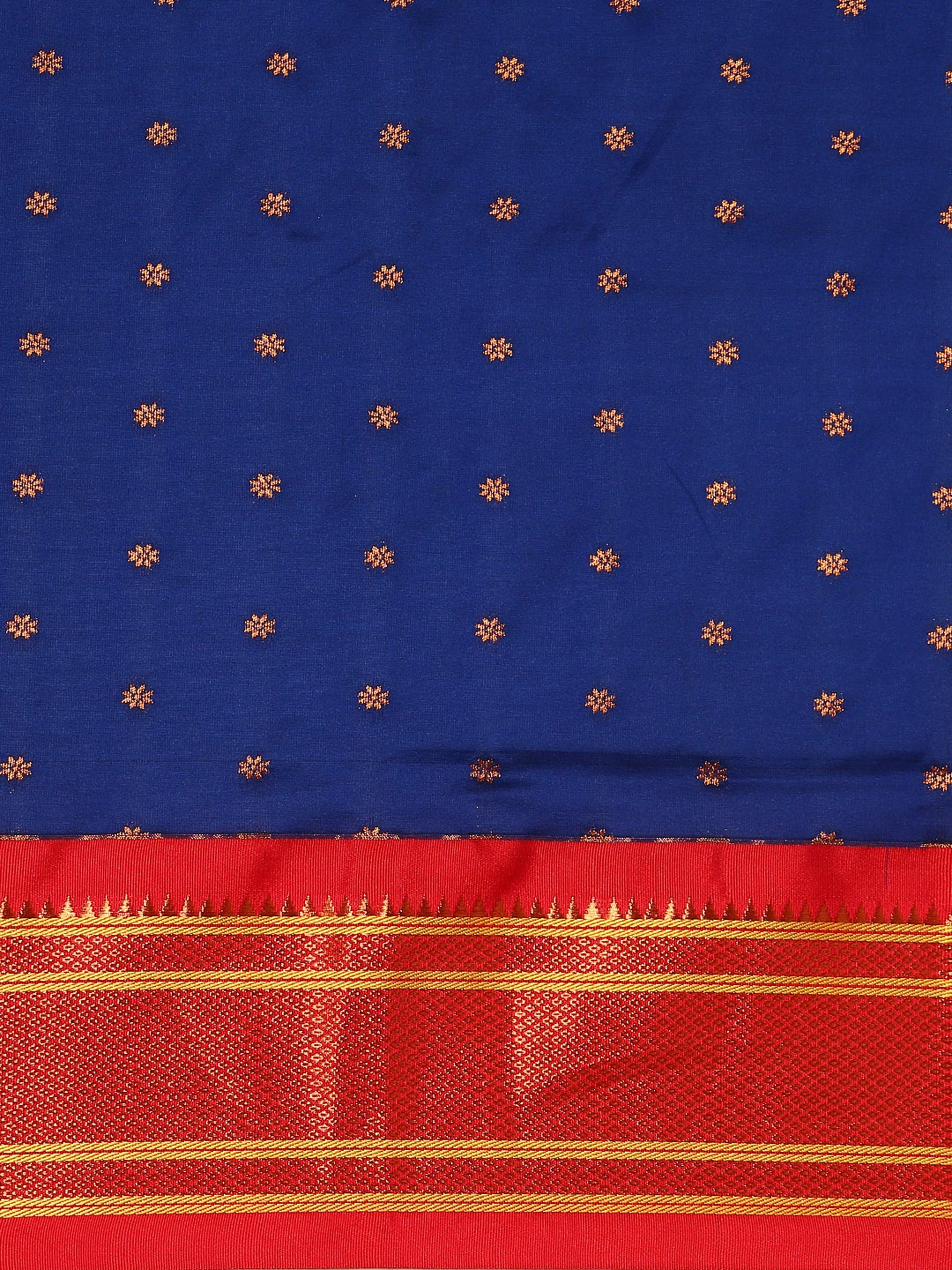 Double Pallu Paithani Saree Silk Blend | Zari Star Butti | Wedding Wear