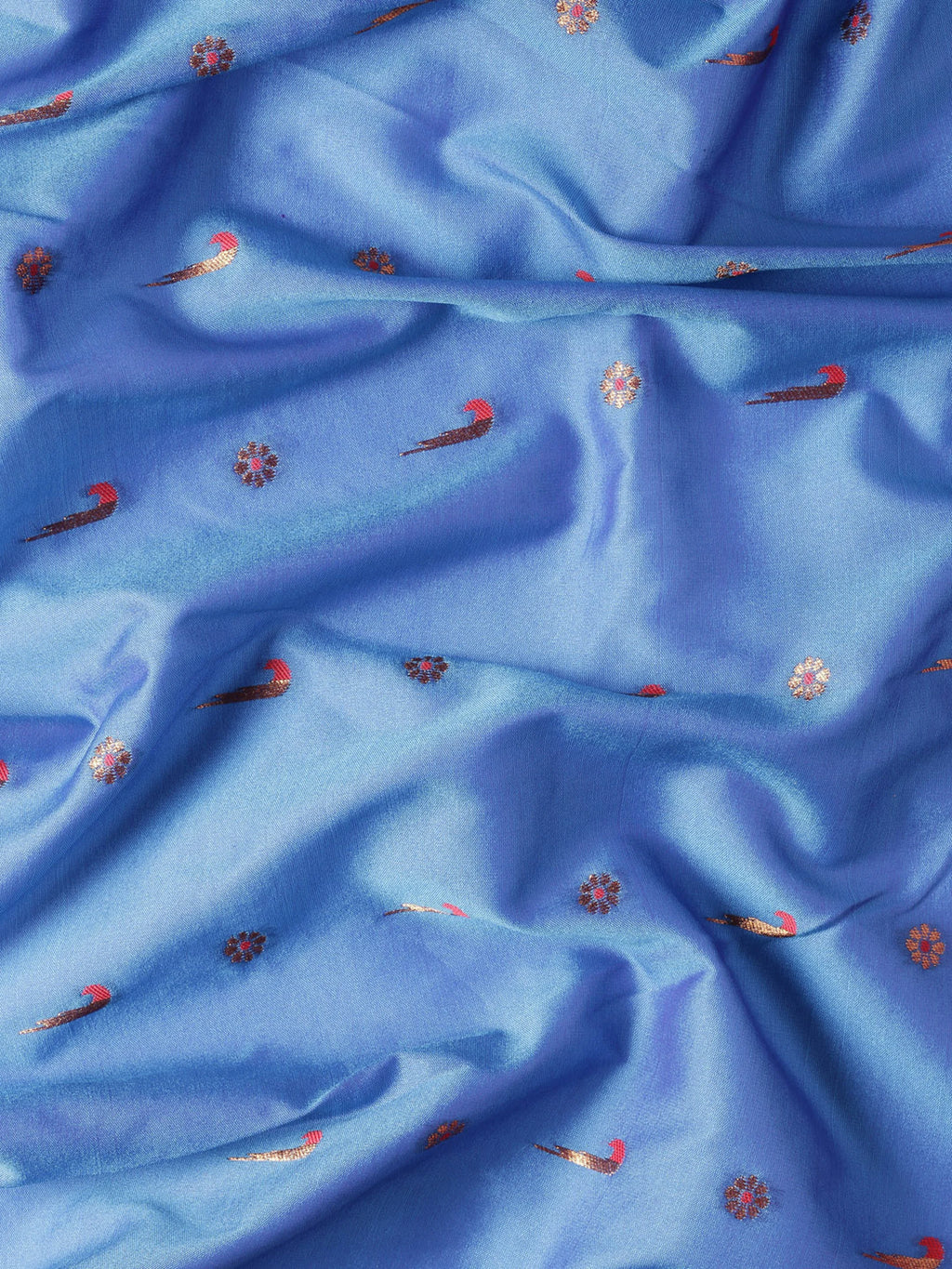 Silk Blend Muniya Paithani Saree – Muniya & Flower Meena Butti with Peacock & Muniya Pallu | Wedding Wear