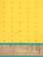 Silk Blend Muniya Paithani Saree – Muniya & Flower Meena Butti with Peacock & Muniya Pallu | Wedding Wear