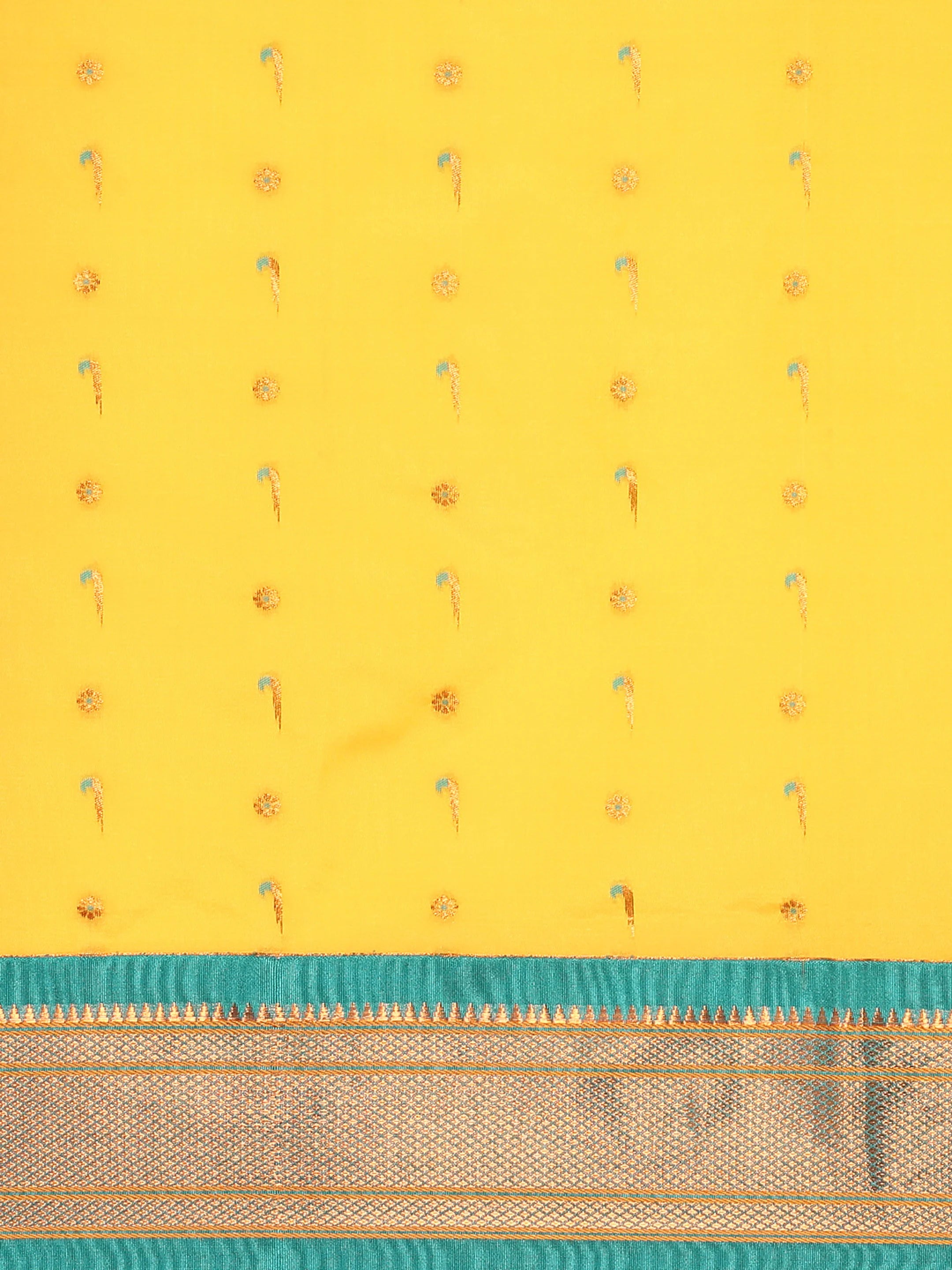 Silk Blend Muniya Paithani Saree – Muniya & Flower Meena Butti with Peacock & Muniya Pallu | Wedding Wear