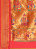 Silk Blend Muniya Paithani Saree – Muniya & Flower Meena Butti with Peacock & Muniya Pallu | Wedding Wear