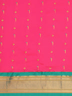 Silk Blend Muniya Paithani Saree – Muniya & Flower Meena Butti with Peacock & Muniya Pallu | Wedding Wear