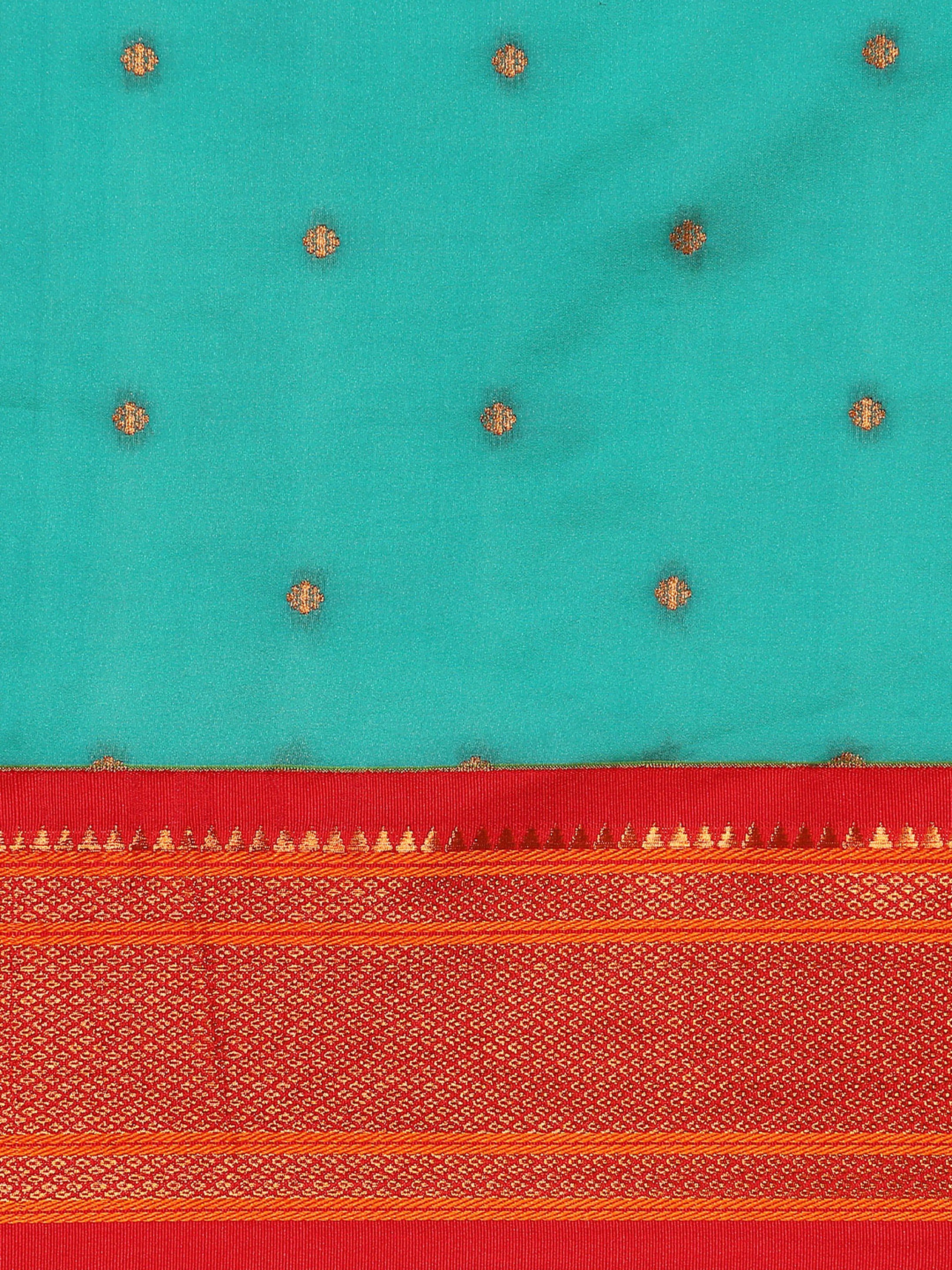 Maharani Nauvari Paithani Saree Silk Blend | 9 Yard Kashta Saree | Wedding Wear