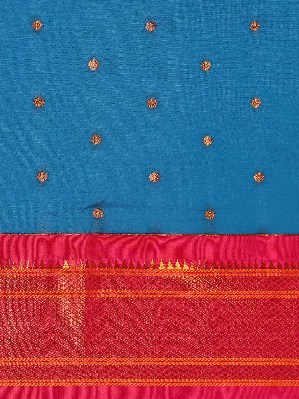 Maharani Nauvari Paithani Saree Silk Blend | 9 Yard Kashta Saree | Wedding Wear