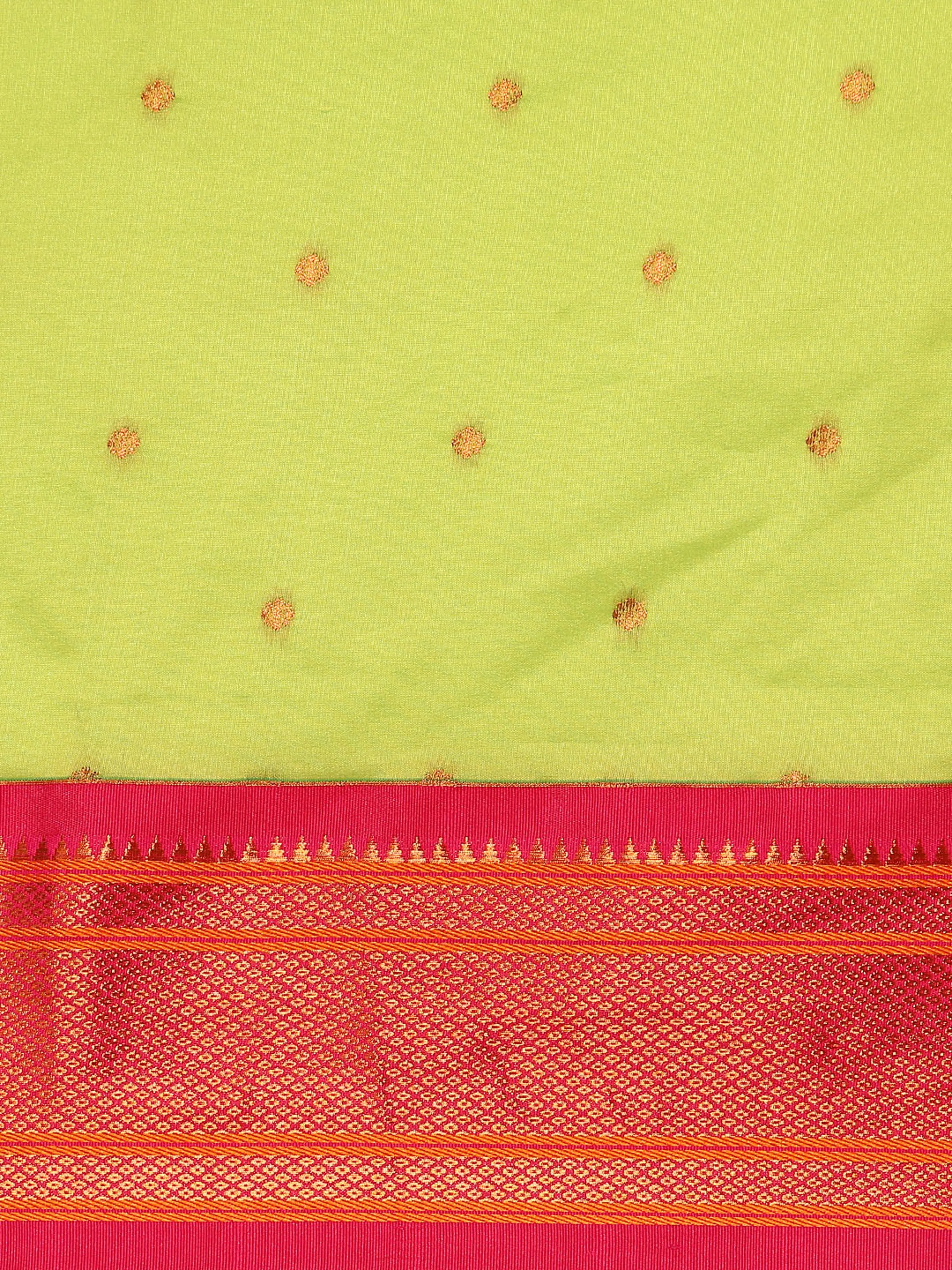 Maharani Nauvari Paithani Saree Silk Blend | 9 Yard Kashta Saree | Wedding Wear