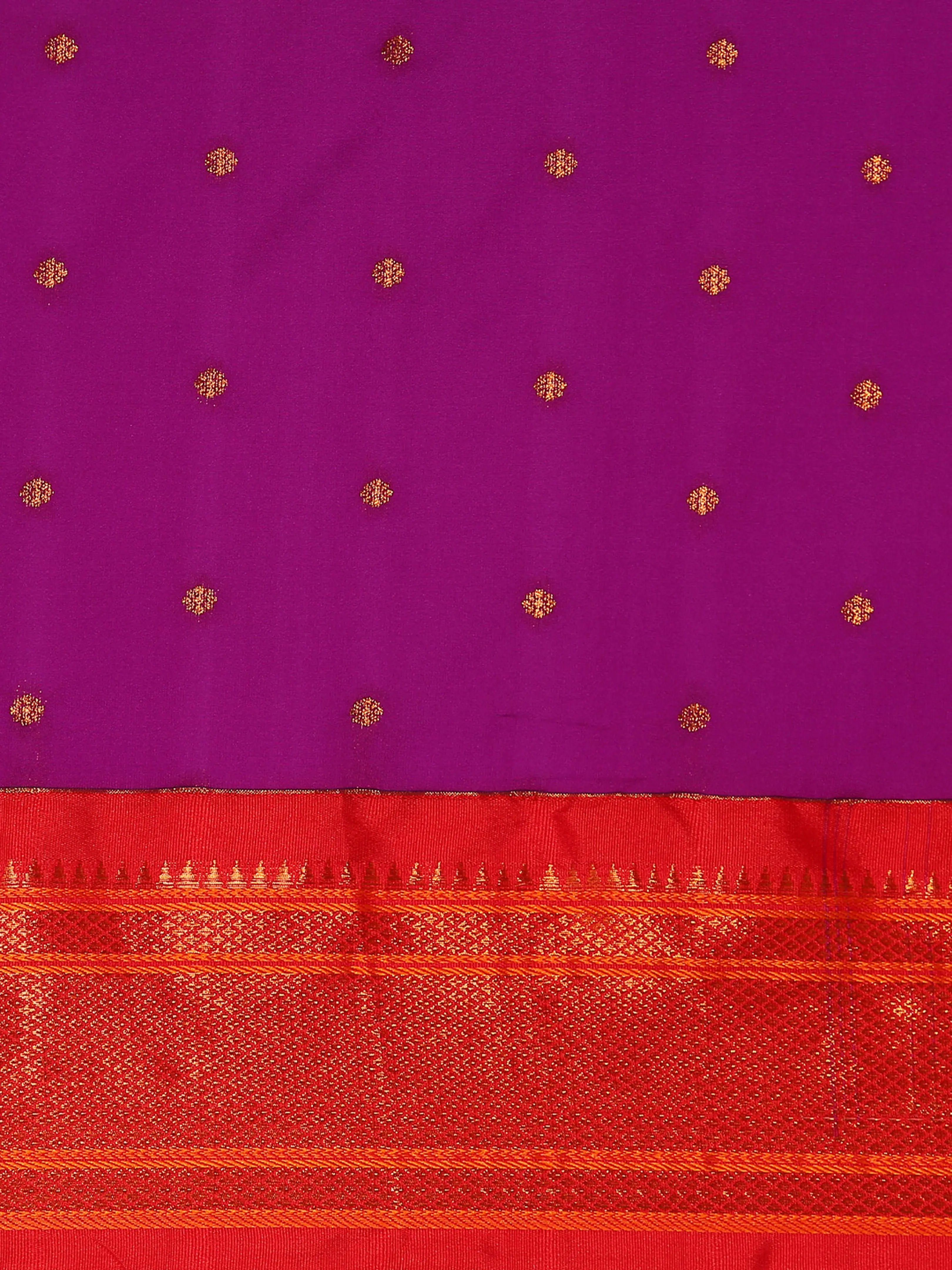Maharani Nauvari Paithani Saree Silk Blend | 9 Yard Kashta Saree | Wedding Wear