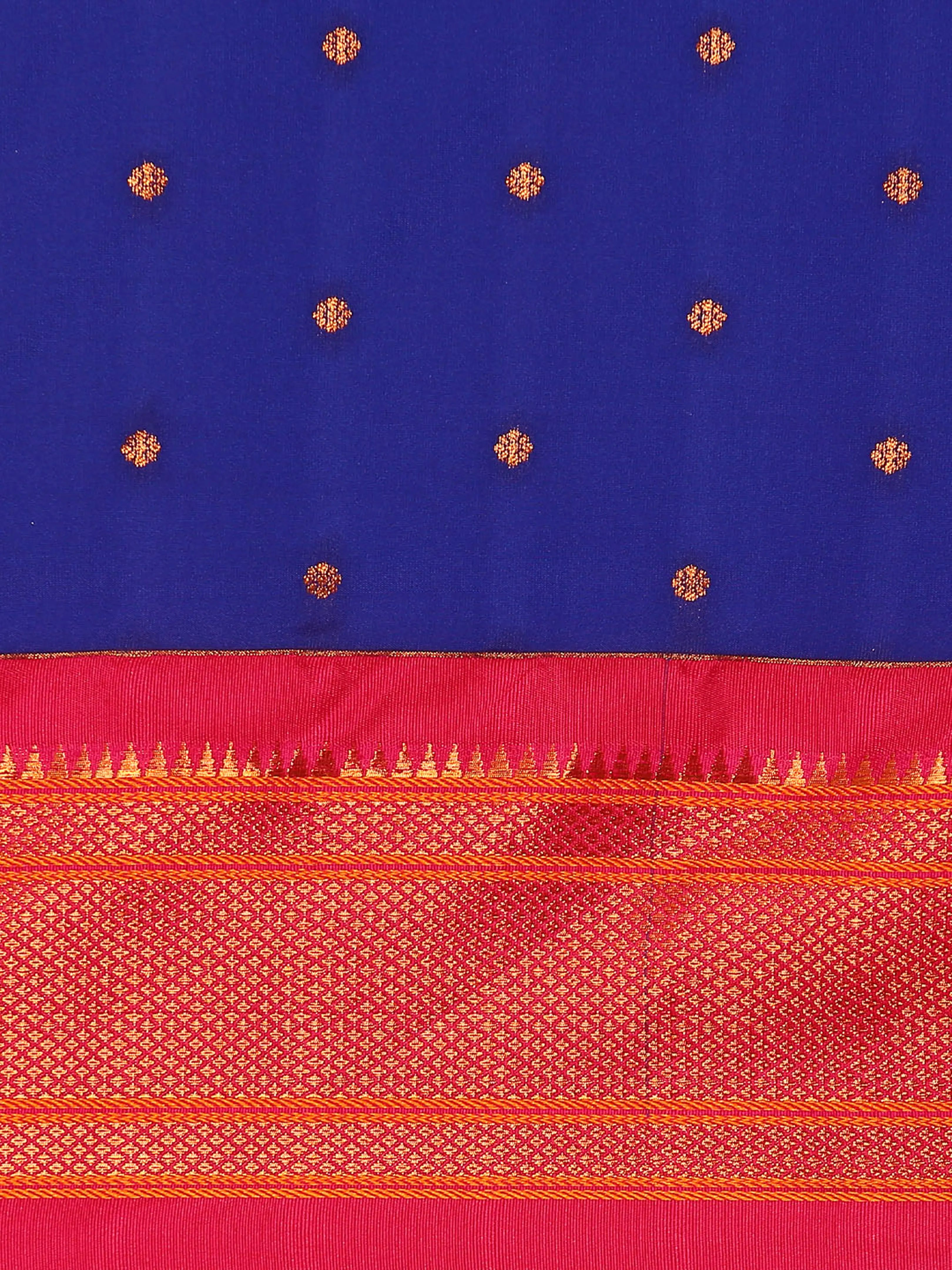 Maharani Nauvari Paithani Saree Silk Blend | 9 Yard Kashta Saree | Wedding Wear