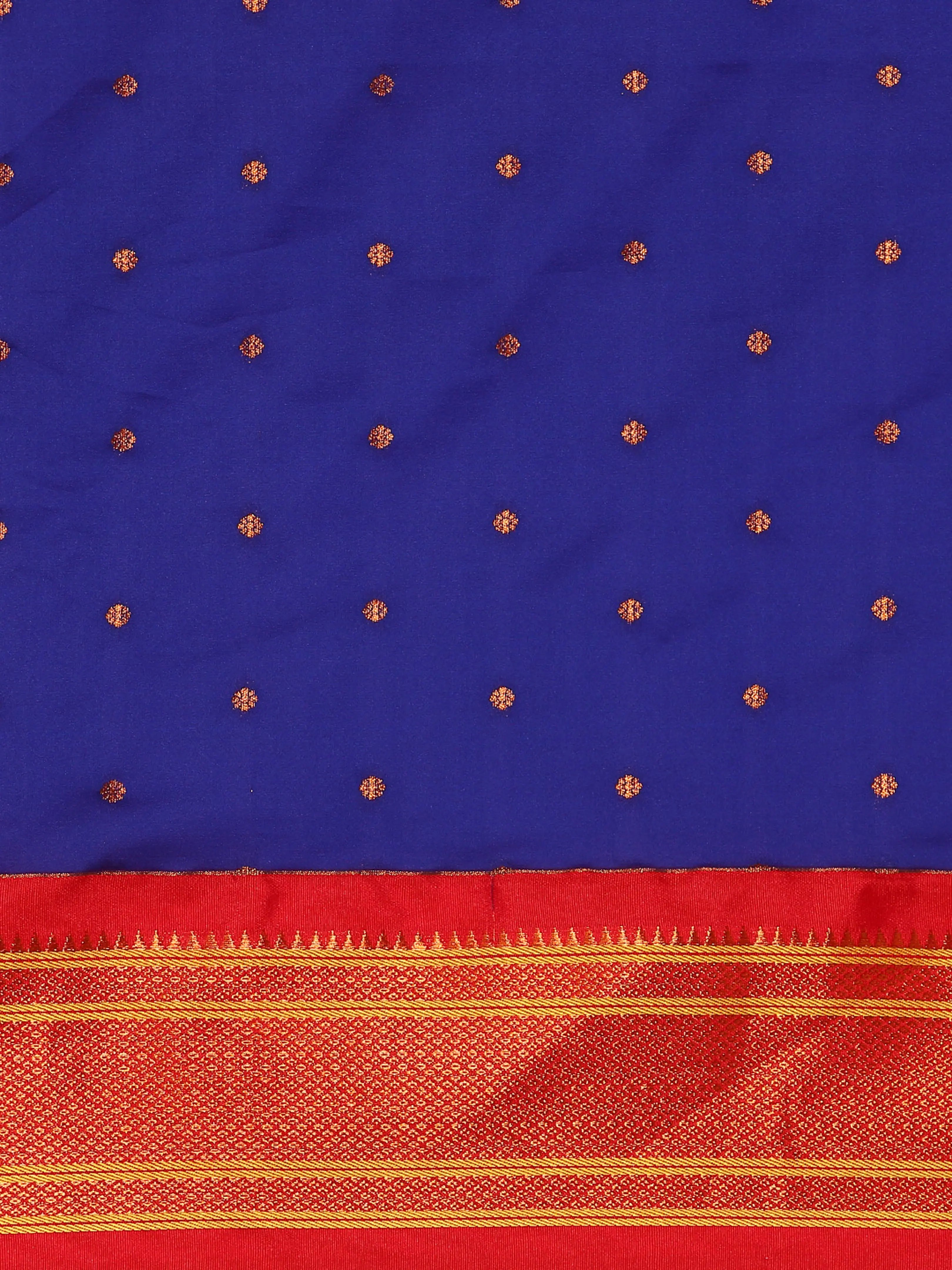 Maharani Nauvari Paithani Saree Silk Blend | 9 Yard Kashta Saree | Wedding Wear