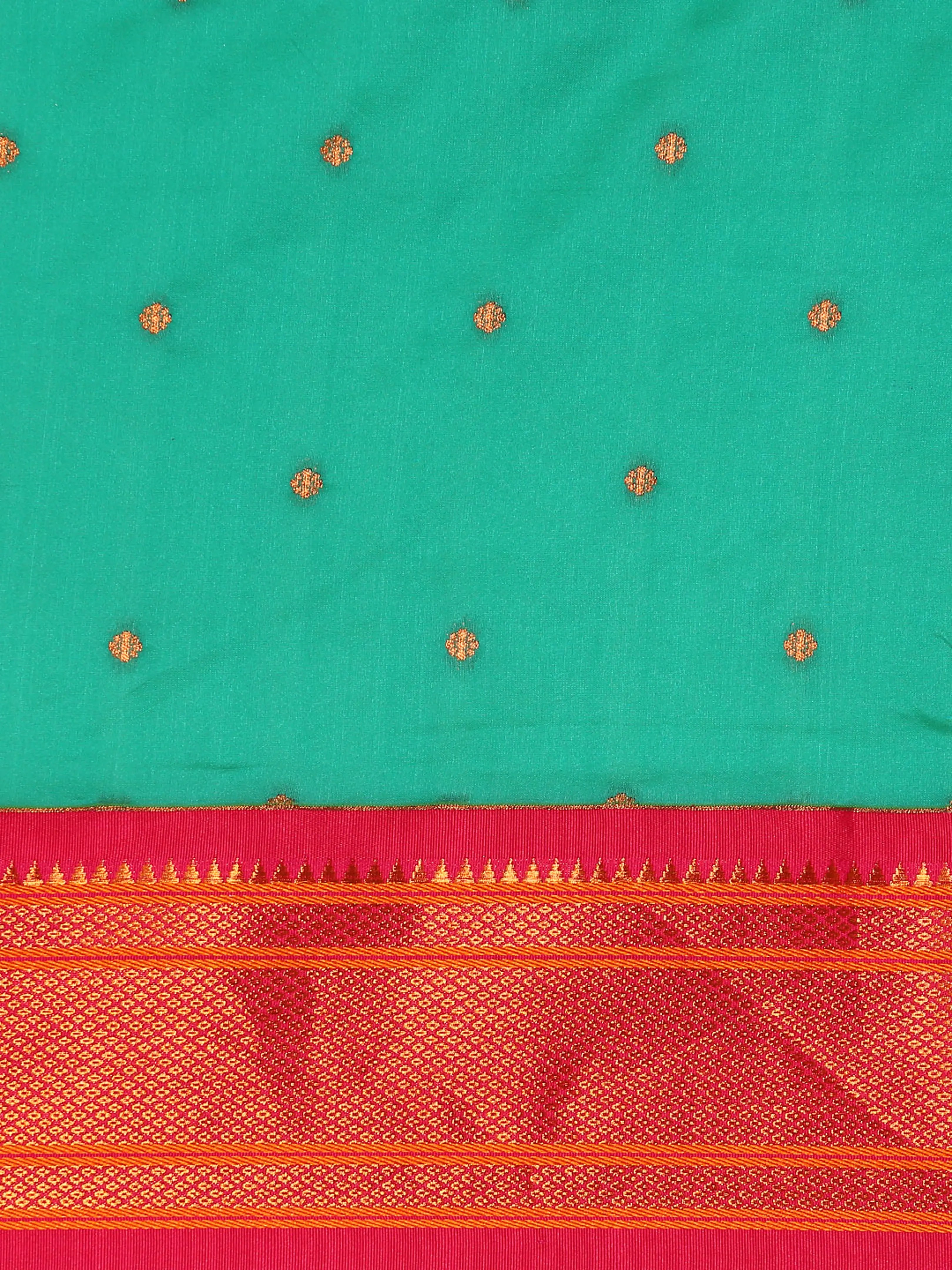 Maharani Nauvari Paithani Saree Silk Blend | 9 Yard Kashta Saree | Wedding Wear