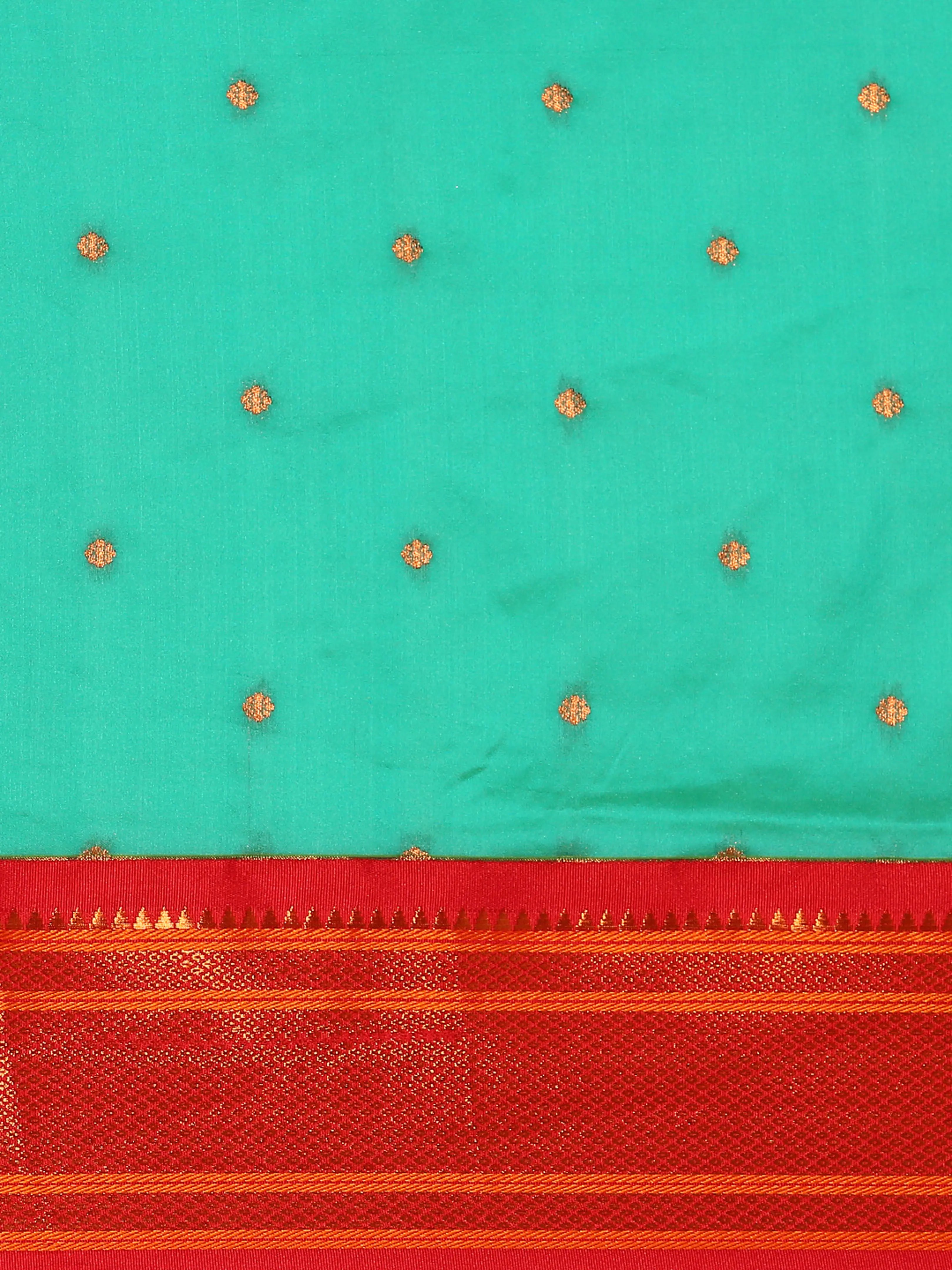 Maharani Nauvari Paithani Saree Silk Blend | 9 Yard Kashta Saree | Wedding Wear