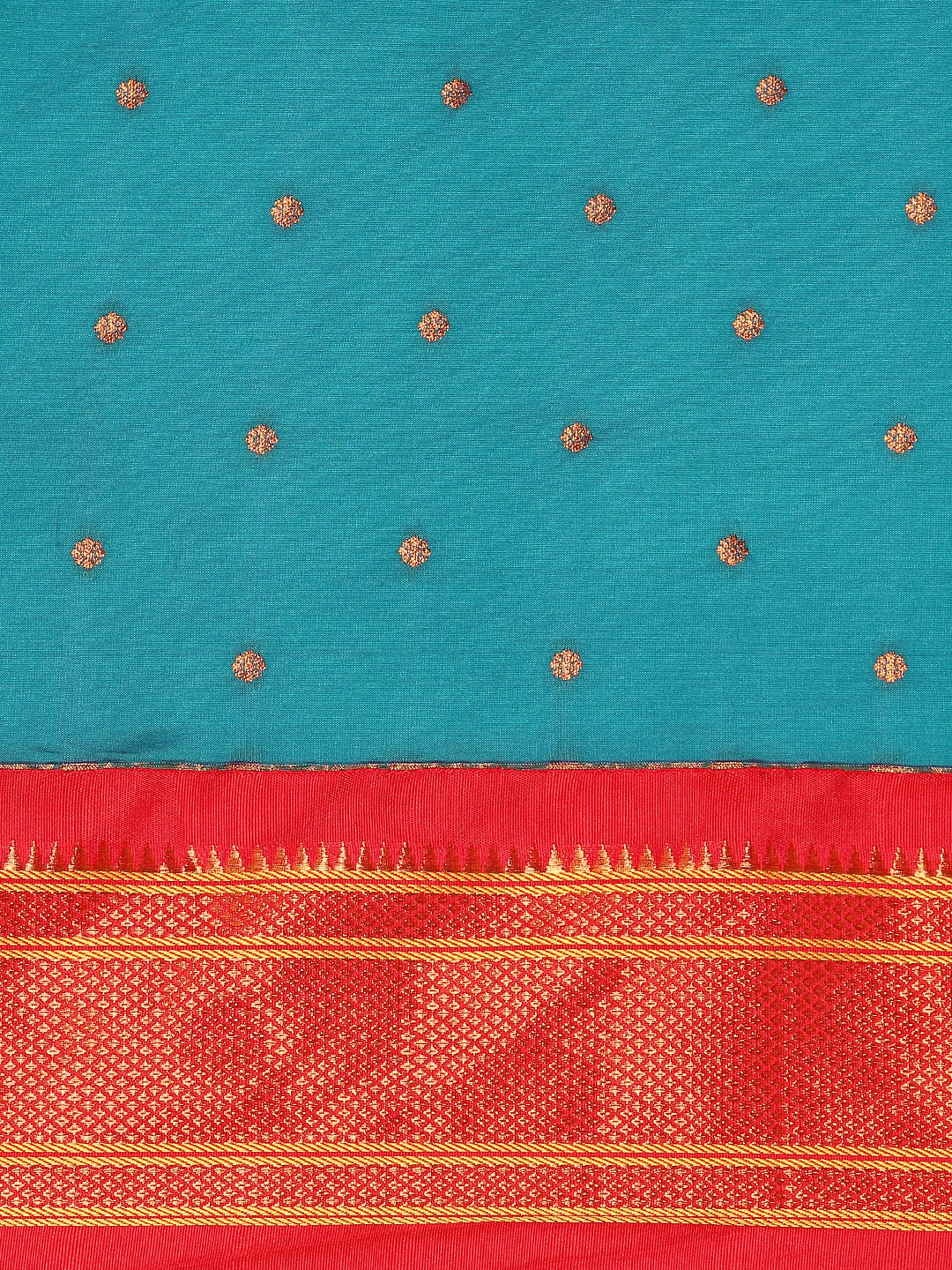 Maharani Nauvari Paithani Saree Silk Blend | 9 Yard Kashta Saree | Wedding Wear